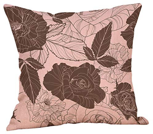 Xmiral Kissenhüllen Bettkissenbezug Bettwäsche aus Baumwolle Valentinstag Liebe Romantisch Zierkissenbezüge 45 x45cm Quadratischer Kissenbezüge Abnehmbar und waschbar(EH)