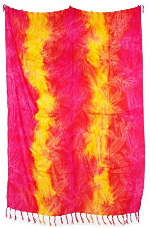 Pareo Sarong Tuch bunt gebatikt farbenfroh Batik Design/große Auswahl schönste Farben/Wickelrock Strandtuch Sauna-Tuch Wickelkleid Schal Bademode Freizeitmode Sommermode/aus 100% Viskose