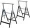 DURHAND Sägebock, Arbeitsbock, Hohenverstellbar, Faltbar, Metall, Schwarz, 68 x 56 x 80-130 cm, Belastbarkeit 200kg