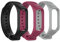TenCloud 3 x Riemen kompatibel mit Samsung Galaxy Fit E SM-R375, Ersatzarmband aus weichem Silikon für Galaxy Fit E SM-R375 (Schwarz + Rot + Grau), Silikon