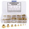 650Pc Messingösen Ösen Runde Innenloch Ösen, 8 Werte M0.9 M0.9 (d) -M5 (L)/0.9mm - 5mm Durchmesser Schuhe Gürtel Tasche Tag Kleidung Scrapbook DIY Hohlniet
