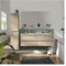 Meuble de Salle de Bain Double Vasque 120 cm + Colonne Chêne + 2 miroirs Sorrento