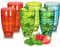 volila Verre à Eau - Pack de 6 Verres Colorés en Plastique (550 ml) Lot de Verres en Plastique Réutilisables - Parfait pour les Fêtes, Piques-niques, Usage au Quotidien - Verres Cocktail pour Adultes