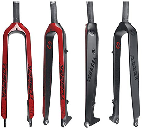 Ultra-Légère Carbone Fourche Avant de Vélo1-1/8 26/27.5/29 VTT Rigide Fourche Disque Vélo de Route Fourche Vélo Équipement,Red,29ER