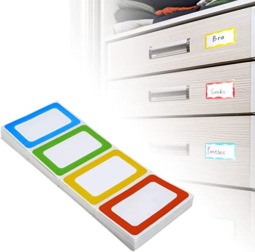 Nombre Pegatinas Etiquetas - 200 Piezas 89 x 57 mm - etiquetas adhesivas con nombres de estudiantes - Etiquetas Adhesivas de Colores - Etiquetas Escolares - Libros Nombre Pegatinas para Lapices