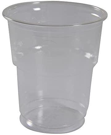 ABENA 131645 Gastro-Line Clear Plastic Drinking Cup, Versatile Design Ideal for Soft Drinks, Smoothies & Iced Coffees, With Option Of Adding A Lid or Custom Design -Clear RPET,20cl-50PK