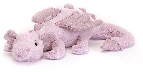 Jellycat Lavender Dragon Little - L: 7 cm x l: 26 cm x h: 7 cm