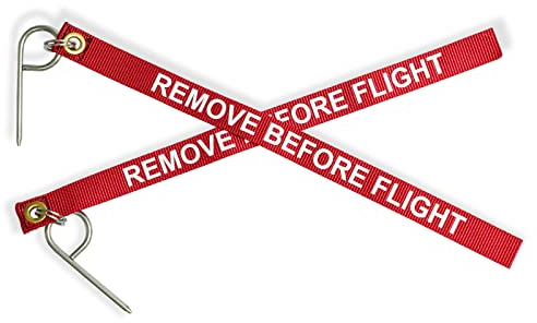 MAUHOSO Remove Before Flight Schlüsselanhänger, Regierungsausgabe, Militärüberschuss rot/weiß Schlüsselanhänger USA Luftwaffe Militär, 2 Packungen, 2-Pack
