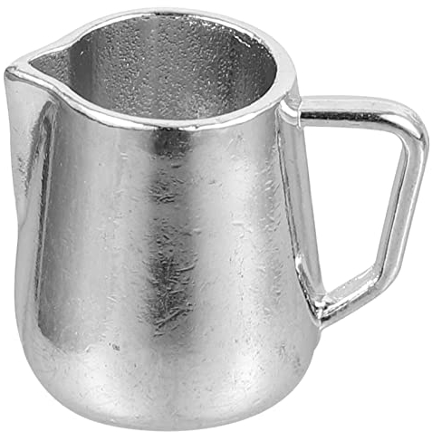 ibasenice Taza Espumador De Leche Jarras De Café De Casa De Muñecas Juguete De Casa De Muñecas para Jugar a Fingir Jarra Humeante Espresso Jarra De Leche Espresso Mini Aleación Decoraciones