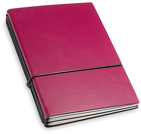 X17-Lehrerkalender/Lehrerplaner A6| 2024-2025, violett, recyceltem Leder. Inhalt: 4 Hefte: Schulkalender 07-12.24 + 01-08.25 + Lehrereinlage (Schülerlisten) + linierte Notizen. Made in Germany.