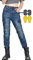 CBBI-WCCB Damen Moto Jeans Motorrad Hose mit Protektoren Motorradhose (DE/NL/SE/PL, Bundweite & Schrittlänge, 30, 31, blau)