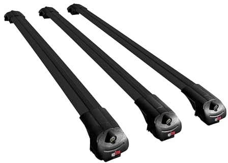 acpar Kompatibel mit Citroen Jumpy 3 (K0) Space Tourer 2017-2025 ACE-1 Relingträger Dachträger Auto Gepäckträger Schwarz Aluminium 3 Stangen