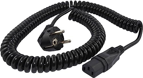 HAWA R6502 Kaltgeräte Anschlusskabel Schwarz 1.6 m Spiralkabel