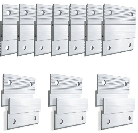10 Paar französische Klampenaufhänger, 5,1 cm, robuste Aluminium-Z-Stange, Wandhalterung, Bilderaufhänger zum Aufhängen von Spiegeln, Bilderrahmen, Whiteboards, Paneelen, Regalen, Kopfteilen,