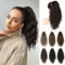 BRIKABIA Ponytail Extension Pferdeschwanzverlängerung Haarteil mit Klammer, Lange Gewellte Lockige Pferdeschwanz Haarteil Clip in Haarverlängerung für Frauen, 40cm, Schwarz Braun