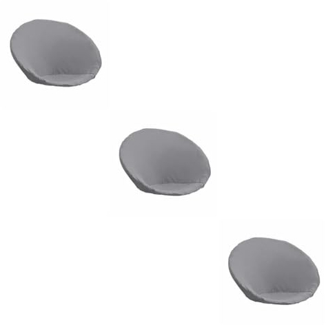 kawehiop Stretchable Saucer Chair Slipcover Secure and Removable for Furniture Safety, Grey, 3Set
