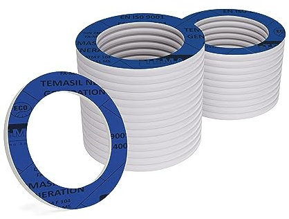 KKMSEALS Dichtungsringe Set Sanitär - Wasserhahn Dichtung 1” - Flachdichtung Gummi - Dichtungen aus Mineralfaser und NBR-Kautschuk - Dichtungsring Blaue - Dichtungsset (25 Stück, 44x32x2mm)