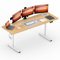 FitStand FQ1 200x80cm höhenverstellbarer Schreibtisch Electric Lift Desk mit Tischplatte, Stehpult, Lift Computertisch mit Haken, Kindersicherung, Memory-Funktion für Büro und Zuhause - Ahorn