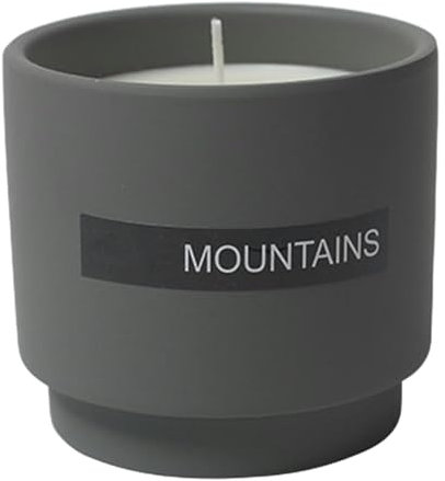 Nordic Creative OW-0238 Duftkerze aus Keramik, Sojabohnenwachs, romantischer Duft, Kerzenständer für Hochzeit, Abendessen, Party, Grau, OW-0238 Schwarze Johannisbeere mit Kerzen, 2 Stück