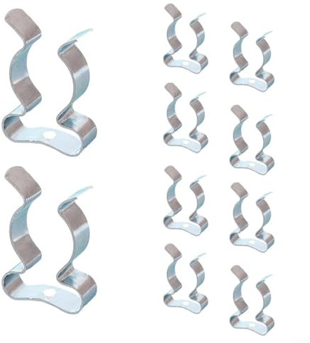 snowchecking 10Pcs Spring Terry Clip Closed Spring Clip Electric Heating Pipe Clamp Clip Clamp,Sturdy Wall Mount Clips for Tool Organization for Garages Sheds Yards Cupboards(38mm)