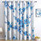 Vorhang Orientalische Traditionelle PflaumenblüTe dekorative Vorhänge H166 x B75 cm (2er Pack) Weiß Blau Schlafzimmervorhänge Muster Gardinen Mit Ösen geeignet für Balkon Schlafzimmer Wohnzimmer