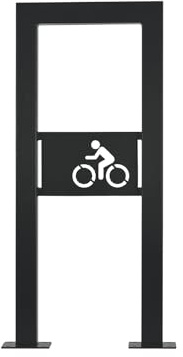 MORIA DESIGN U-Typ Fahrradständer 34 cm Bodenparker für 2 Fahrräder | Mountainbike, MTB, E-Bike, 2 Fahrräder, U-Typ Fahrradanlehnbügel, galvanisiert, pulverbeschichtet, Garage, Garten, Außen