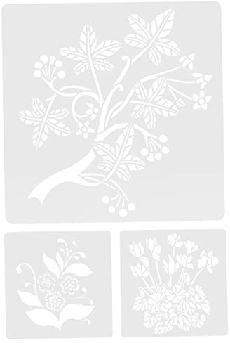 HOODANCOS 3 Sets Pintura Plantilla Rosa Plantillas Para Pintura Pintura Plantillas Plantillas De Dibujo Plantilla De Plantas Plantilla De Pared Floral Plantilla Decoración Pintura De La