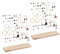 Amexo 2 Pezzi Organizer per Orecchini Supporto per Orecchini con Base di Legno Espositore per Orecchini in Acrilico Portaorecchini 120 Fori per 60 Paia di Orecchini per Donne e Ragazze