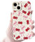 NITITOP Compatible with iPhone 15 Case Cute Cherry Bowknot Ribbon for Women Girls Bow Design Cutely Shockproof Soft Girly Slim Soft TPU Fashion Protective Phone Cover - White