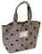 NethCasti Süße Tasche für Mädchen Cordtasche mit kleinem Punkt Retro -Einkaufstasche Bento Mittagessen für Mädchen Geschenk 30 * 21 * 10 Grau