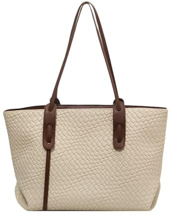 Gewebte Taschen für Damen, Schultertasche mit Tragegriff oben, Unterarm-Reisetasche, leicht, modisch, Hobo-Geldbörse, großes Fassungsvermögen, gewebte Arbeits-Geldbörsen für den Außenbereich, Bee