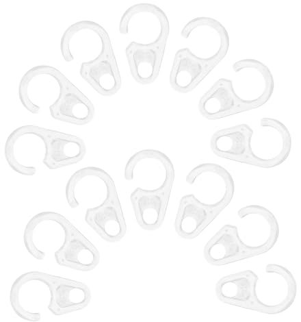 Gatuida Ganci per Tende da Doccia e Finestra, Anelli Scorrevoli in Materiale Resistente, Connettori per Ganci per Appendere Tende, 50 Pezzi per Uso Multiuso in Bagno e Porte