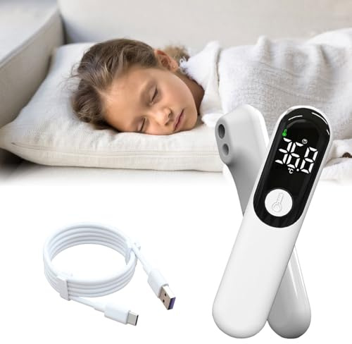 Berührungsloses Stirnthermometer für Erwachsene und Babys, wiederaufladbar, USB, Infrarot-Thermometer, digital, präzise und schnell