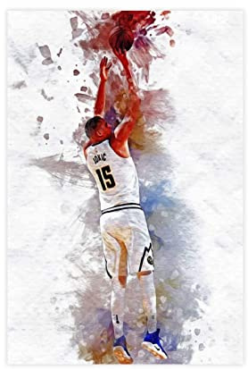 RIDAEX Leinwand Bilder Kunst 30 * 50cm Senza Cornice Nikola Jokic Poster American Basketball 6 Wall Art Paintings Picture for Living Room Homes