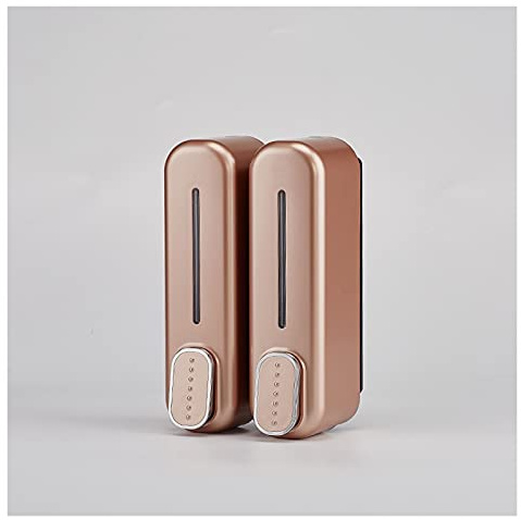 Bouteille de Gel de Douche à Deux têtes de Salle de Bain de Salle de Bain à Double tête, Cinq Couleurs Peuvent être Assorties à volonté, Distributeur de Savon de Haute qualité(Rose Gold)