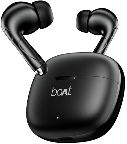 boAt Airdopes Pulse, 50H Battery, ENx Tech, Beast Mode, ASAP Charge, Bluetooth Earbuds, TWS Ear Buds Wireless Earphones with mic (Shadow Black)