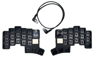 RXJMKCZ Kompatibel mit Cheapino V2 Split Wired MX Silent Kit | Vorgelöteter Split ergo. QMK/Fläschchen. MX-Silent-Schalter.(Bare Keyboard)