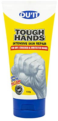 DuIt Tough Hands Intensive Hand Balm 150g Value-Size, 10% Urea, Vitamin E, Tea Tree Oil, exfoliates, Protects and softens.