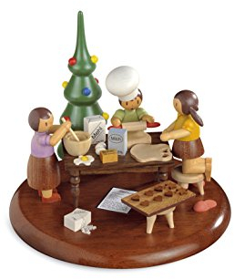 Müller Motivplattform für elektronische Spieldosen, Weihnachtsbäckerei Rolf Zuchowski, original Erzgebirge Seiffen