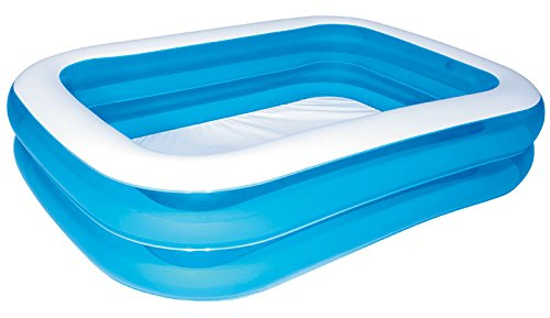 BESTWAY BLUE RECTANGLE INFLATABLE PADDLING POOL (106 x 69 x 20) BW54006