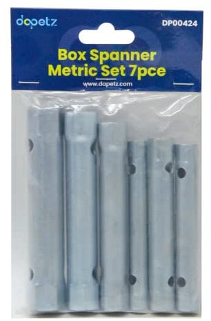 Dapetz ® Monoblock Tap Spanner Set with Tommy Bar, 8mm - 19mm Hex Metric Box Spanner Wrench, Shower Valve Socket Wrench Set for Water Tap Horseshoe 6 Piece