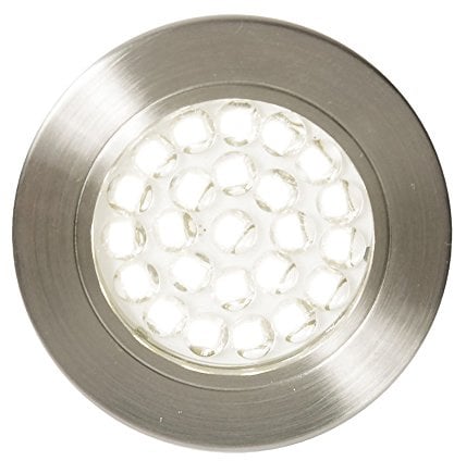 LITECRAFT Charles Under Cabinet LED, Satin Nickel | Recessed, 3000 K Warm White, Kitchen Light