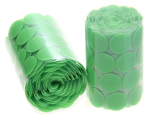 TUKA 1000 Pezzi Monete Appiccicoso da 20 mm, 500 Pair Gancio e Anello Nastro Puntini Auto Adesivo, Redondo Adesivi Fai Da Te, Schiocchi di retro-moneta Hook & Loop, Verde, TKB5026 green
