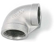 BSP 1-1/2 inch Female/Female Elbow Pipe Fitting - T316 (A4) Marine Grade Stainless Steel Pack Size : 1