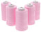 Sewfil dacor 120 - Confezione di fili per cucito 100% poliestere - 5 coni (5 x 5.000 metri) 0568 - Rosa