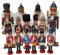 Geschenkestadl Nussknacker Dekofigur Verschiedene Größen (12,5 cm, Set 6 Stück)