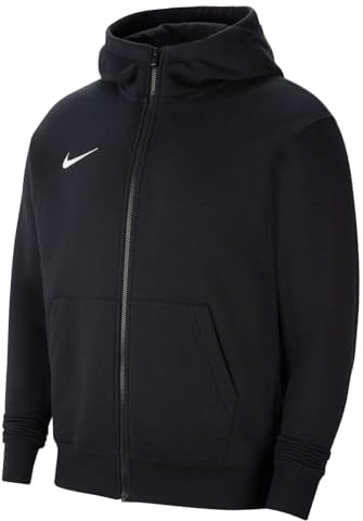 Nike Sweat à Capuche de Football Zippé en Molleton pour jeunes Unisexe - Noir/Blanc - Taille S