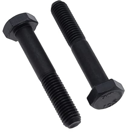 Vite a Testa Esagonale Parzialmente Filettata M10X80 (5pezzi) Bulloni Esagonali Mezzo Filettato Classe 10.9 Acciaio Legato Nero Meccanico viti Esagonali Standard DIN931 (10mm x 80mm)