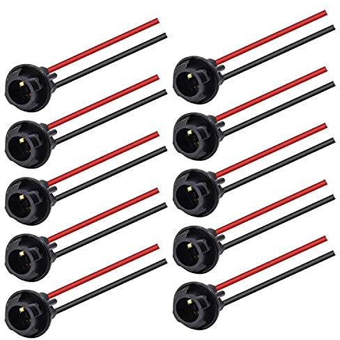 Biqing 10X Porte Ampoule T10 W5W 194 168 DC 12V Support de Douille d'Ampoule de Voiture Porte-Lampe Connecteur d'Extension pour Feux de Stationnement/Feux Latéraux/Feux de Plaque d'immatriculation