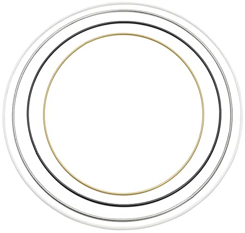 PAINT IT EASY NEU Metall-Ring, Schwarz beschichtet, 5 Stück, 45 cm